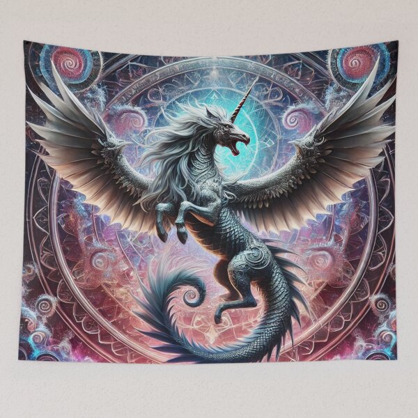 Item preview, Celestial Unicorn Dragon Hybrid Cosmic Glow designed and sold by Fantasy Horseys.