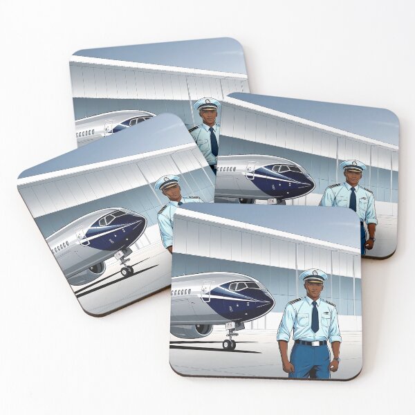 Item preview, Airport Illustration - Airplane with Pilot at the Terminal designed and sold by EMaviation_.