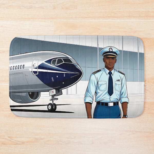 Item preview, Airport Illustration - Airplane with Pilot at the Terminal designed and sold by EMairplanes.