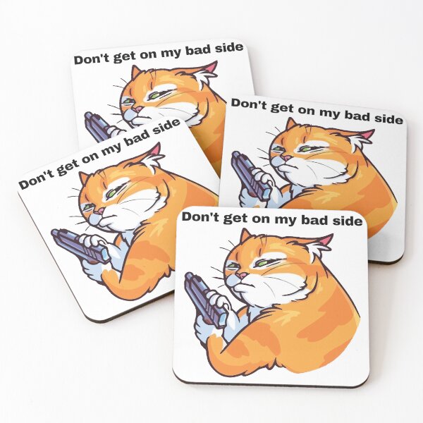 Item preview, Grumpy Cat with Gun Meme - Funny Cat Lover Art designed and sold by -DEEWOLF-.
