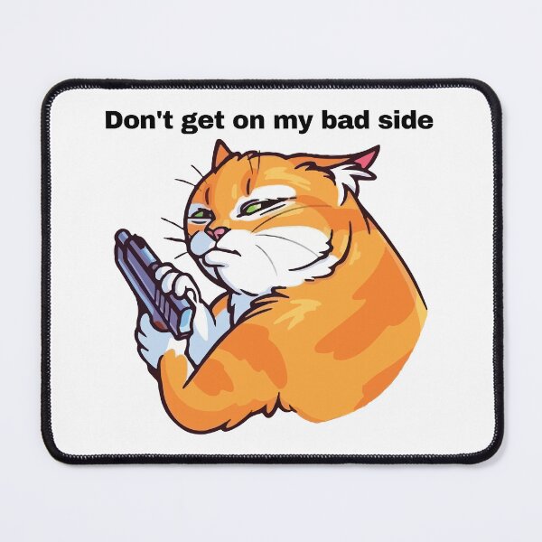 Item preview, Grumpy Cat with Gun Meme - Funny Cat Lover Art designed and sold by -DEEWOLF-.