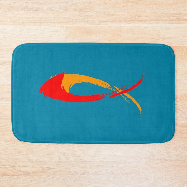 Item preview, Red and orange/yellow Ichthus Symbol Design | Modern Christian Minimalist yet simple Art designed and sold by ZechJohnRB.