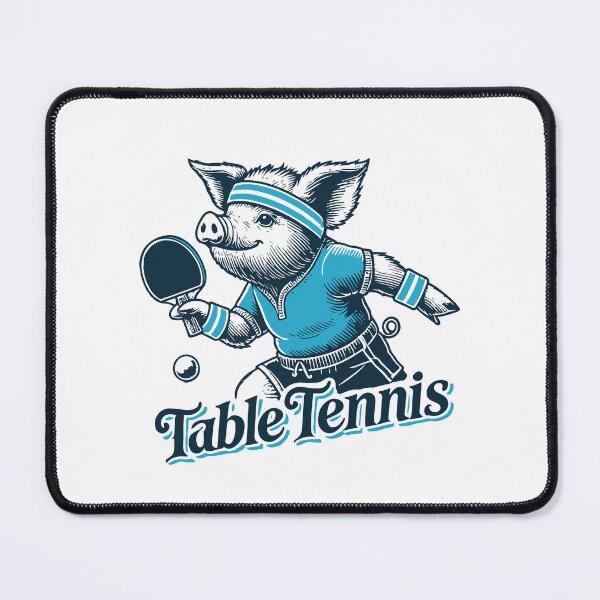 Item preview, Funny Table Tennis Piggy Vintage Style designed and sold by LuminOrb.