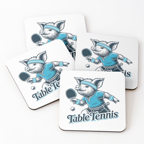 Item preview, Funny Table Tennis Piggy Vintage Style designed and sold by LuminOrb.