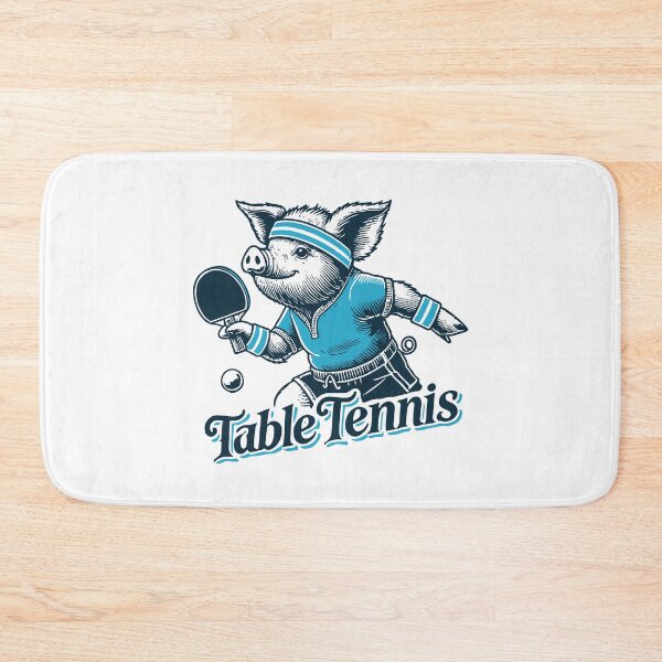 Item preview, Funny Table Tennis Piggy Vintage Style designed and sold by LuminOrb.