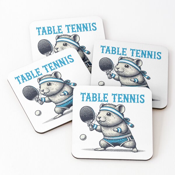 Item preview, Hamster Retro Vintage Table Tennis Fan Design designed and sold by LuminOrb.