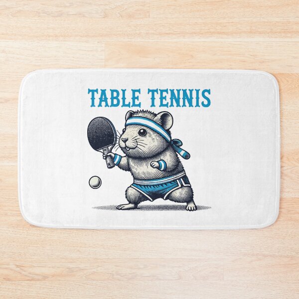 Item preview, Hamster Retro Vintage Table Tennis Fan Design designed and sold by LuminOrb.