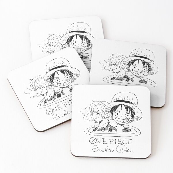 Item preview, Luffy and Sanji hand drawn sketch with autograph designed and sold by FriskySloths.