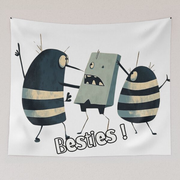 Item preview, "Besties" funny friends design. Text Version. designed and sold by Shoot-The-Moon.