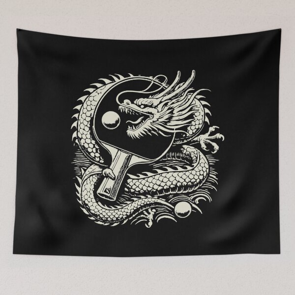Item preview, Dragon Table Tennis Artwork With Racket designed and sold by LuminOrb.