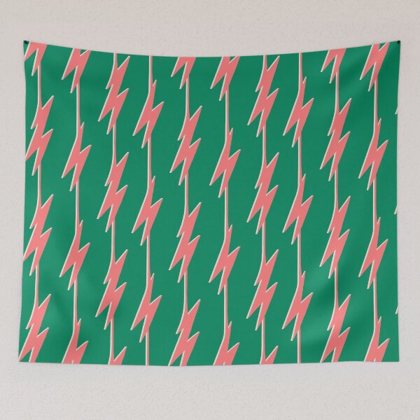 Item preview, Lightning bolt stripes on green  designed and sold by katerosestudios.