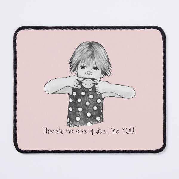 Item preview, No One Quite Like You, Girl Pulling Faces, Pencil Drawing designed and sold by JoyfulWhimsy.
