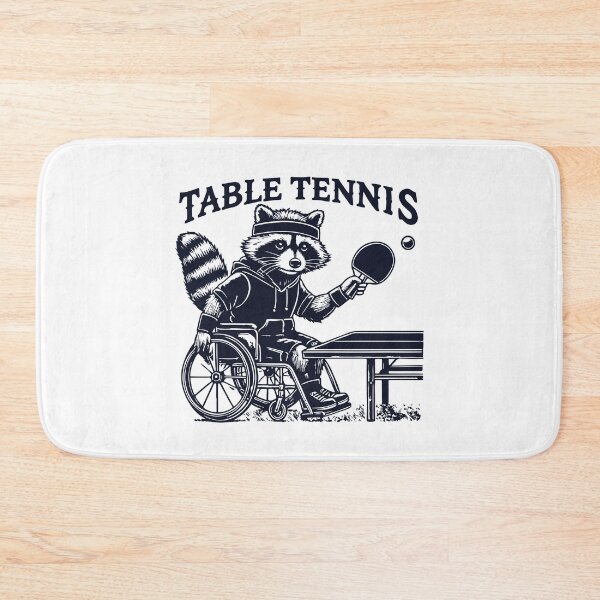 Item preview, Wheelchair Table Tennis Raccoon Illustration designed and sold by LuminOrb.