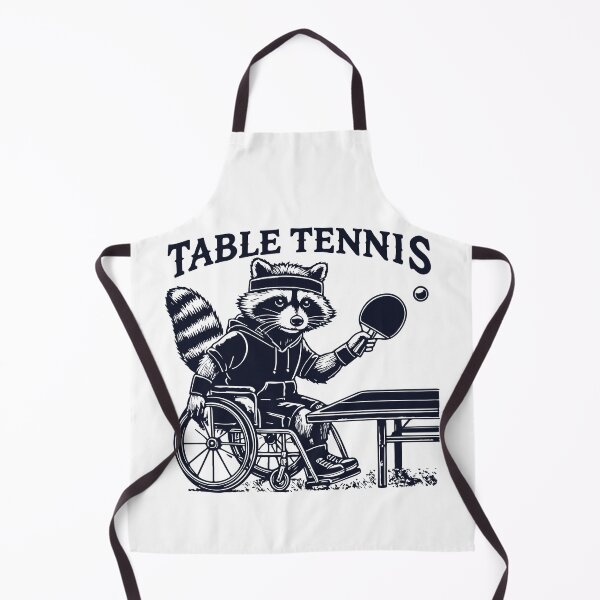 Item preview, Wheelchair Table Tennis Raccoon Illustration designed and sold by LuminOrb.