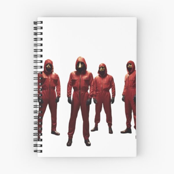 Item preview, "Masked Group in Red Jumpsuits Standing in a Vault" designed and sold by Filmcharlie-Shop.