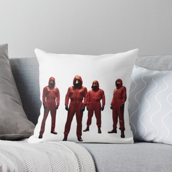 Item preview, "Masked Group in Red Jumpsuits Standing in a Vault" designed and sold by Filmcharlie-Shop.