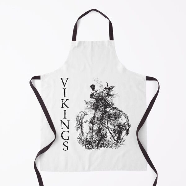 Item preview, Viking Warrior Blowing Horn on Horseback - Norse Mythology Art Print designed and sold by Psycho-Crazy.