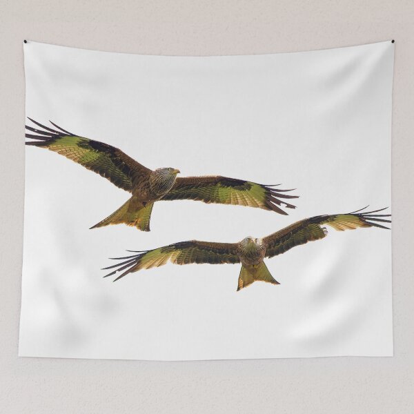 Item preview, Pair of red kites in flight designed and sold by inspireyoureyes.