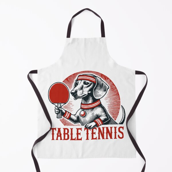 Item preview, Retro Dachshund Dog Table Tennis Look designed and sold by LuminOrb.
