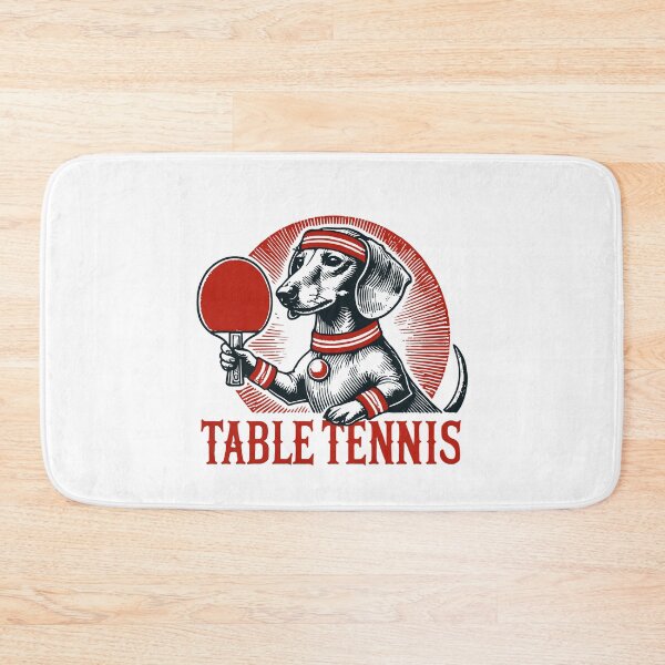 Item preview, Retro Dachshund Dog Table Tennis Look designed and sold by LuminOrb.