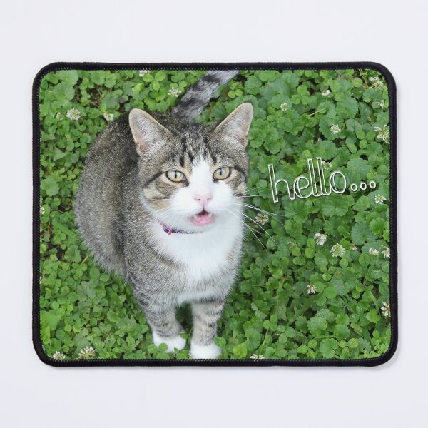 Item preview, Cat in Clover Saying Hello designed and sold by Frankie Cat Photography.