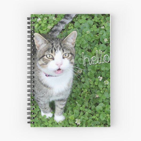 Item preview, Cat in Clover Saying Hello designed and sold by Frankie Cat Photography.
