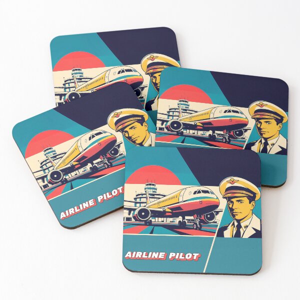 Item preview, Vintage Style Aviation Poster - Airplane and Pilot designed and sold by EMairplanes.