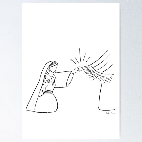 Item preview, Woman healed by Jesus  designed and sold by dudaoliveira.art.