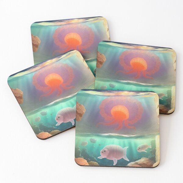 Item preview, Underwater Jellyfish and Fish designed and sold by LoveingShop.