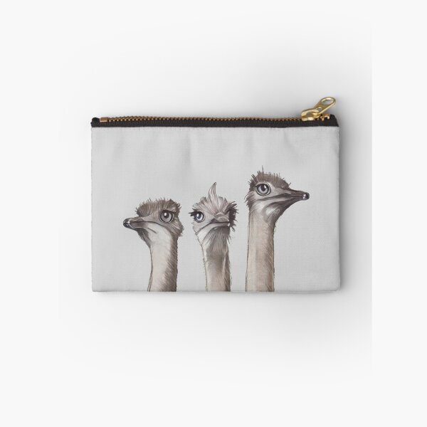 Item preview, Trio of OSTRICHES, Digital Art, Long Necked Birds designed and sold by JoyfulWhimsy.