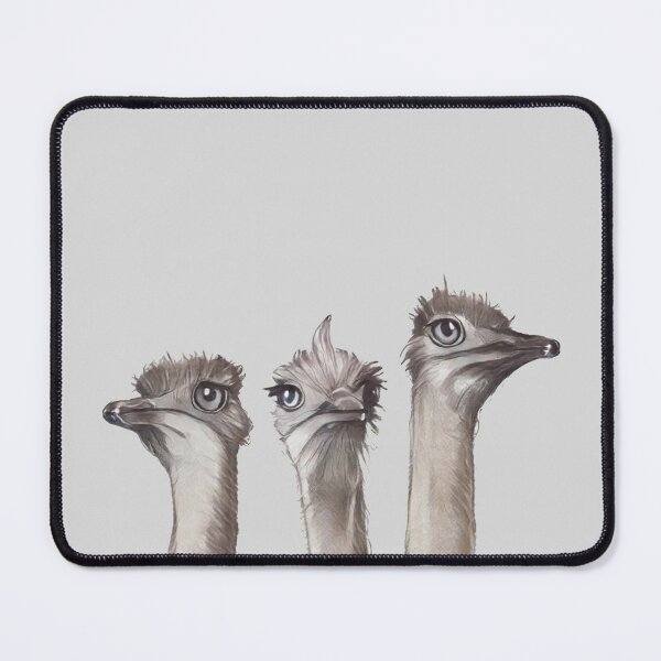 Item preview, Trio of OSTRICHES, Digital Art, Long Necked Birds designed and sold by JoyfulWhimsy.