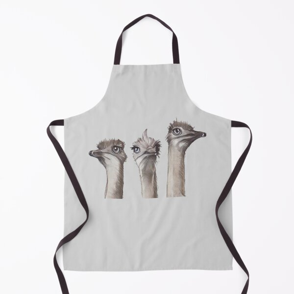 Item preview, Trio of OSTRICHES, Digital Art, Long Necked Birds designed and sold by JoyfulWhimsy.