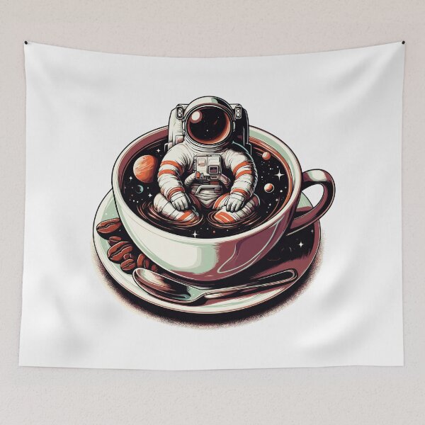 Item preview, Black Coffee Astronaut Mug Galaxy Gift designed and sold by Pineapple-Tree.