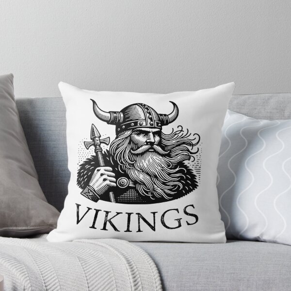 Item preview, Viking Warrior Illustration - Norse Mythology Art Print designed and sold by Psycho-Crazy.