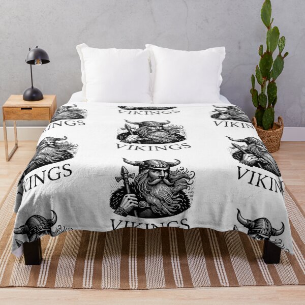 Item preview, Viking Warrior Illustration - Norse Mythology Art Print designed and sold by Psycho-Crazy.