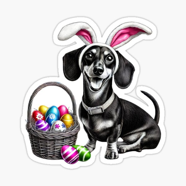 Item preview, Dachshund Easter Bunny Shirt – Cute Easter Dog Tee for Wiener Dog Lovers designed and sold by BlankCanvasHaHa.