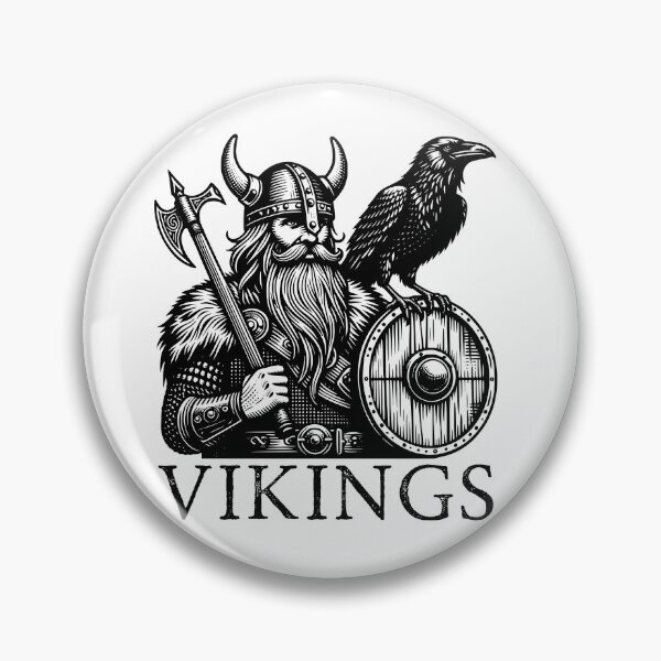 Item preview, Viking Warrior with Raven and Shield - Norse Mythology Art designed and sold by Psycho-Crazy.