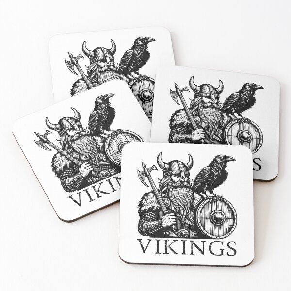 Item preview, Viking Warrior with Raven and Shield - Norse Mythology Art designed and sold by Psycho-Crazy.