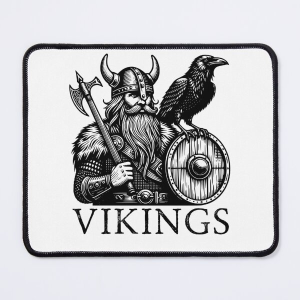 Item preview, Viking Warrior with Raven and Shield - Norse Mythology Art designed and sold by Psycho-Crazy.