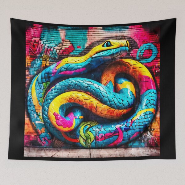 Item preview, Urban graffiti street art Snake designed and sold by Drone-tees.