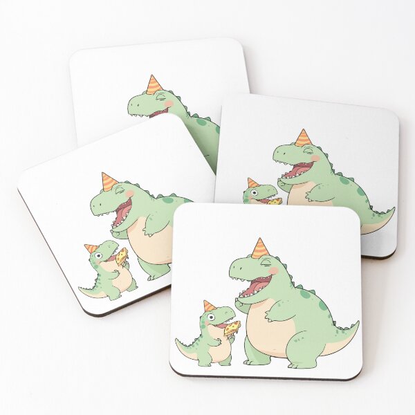 Item preview, Dino party sticker designed and sold by DesignMapachiss.