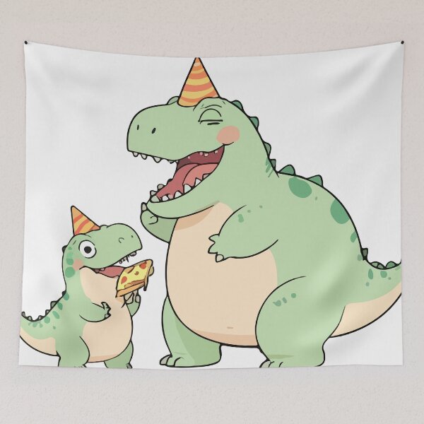 Item preview, Dino party sticker designed and sold by DesignMapachiss.