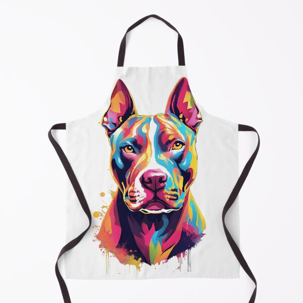 Item preview, Colorful Pitbull Illustration designed and sold by Harprints.Studio.