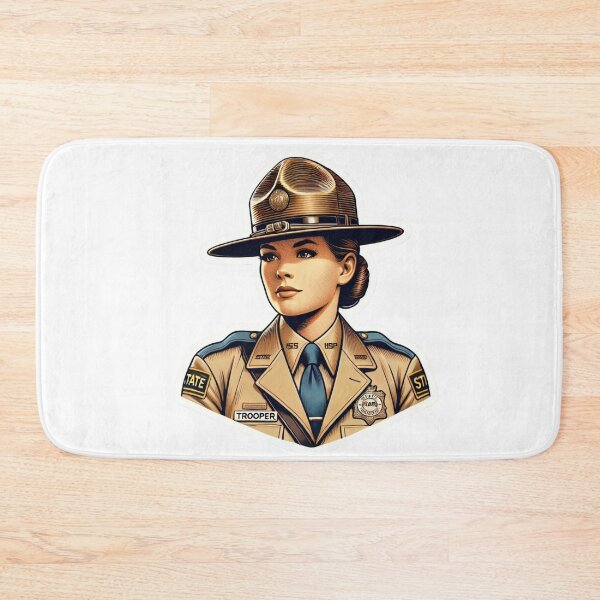 Item preview, Vintage Female State Trooper Police Officer pin-up style designed and sold by BrinaandPops.