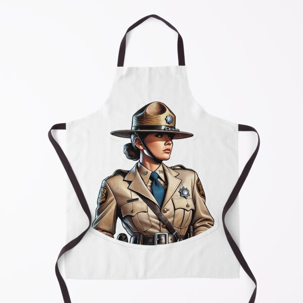 Item preview, Vintage Female State Trooper Police Officer pin-up style designed and sold by BrinaandPops.