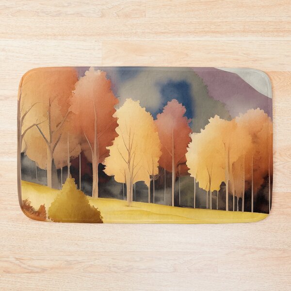 Item preview, Mountains in Autumn Landscape Watercolor Painting | Watercolor Landscape | Watercolor Art | Watercolor Scenery designed and sold by UnhingedBird.