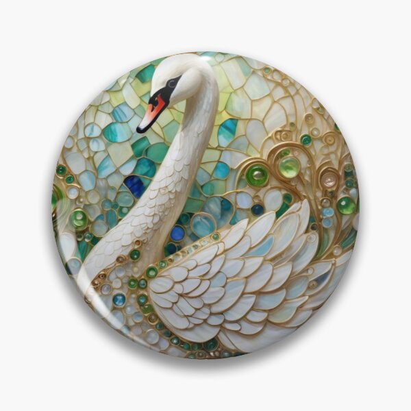 Item preview, Mother of Pearl Mosaic Swan designed and sold by purplesensation.