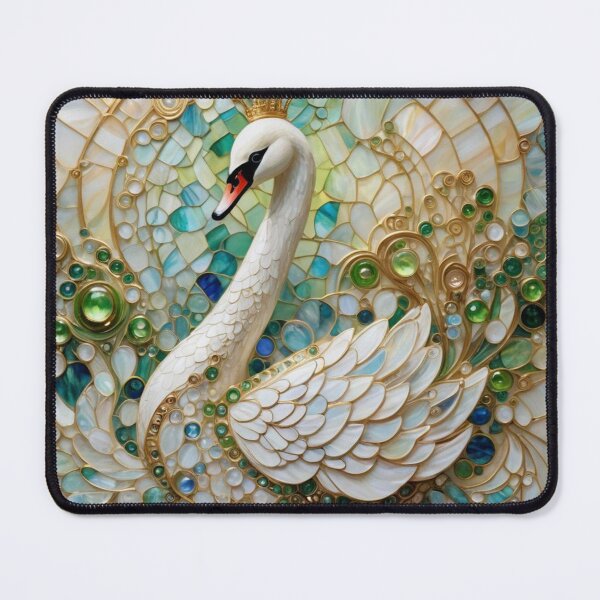 Item preview, Mother of Pearl Mosaic Swan designed and sold by purplesensation.