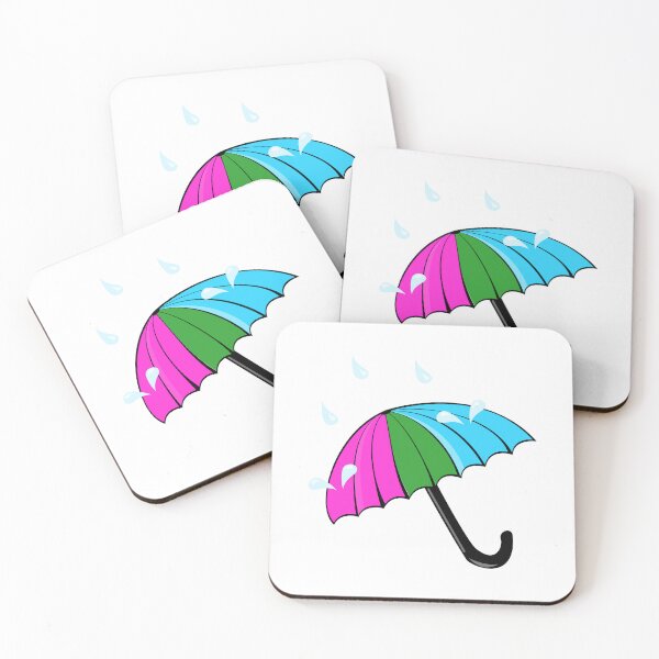Item preview, Polysexual Pride Flag Umbrella designed and sold by HarveyHandcraftsandDesigns.
