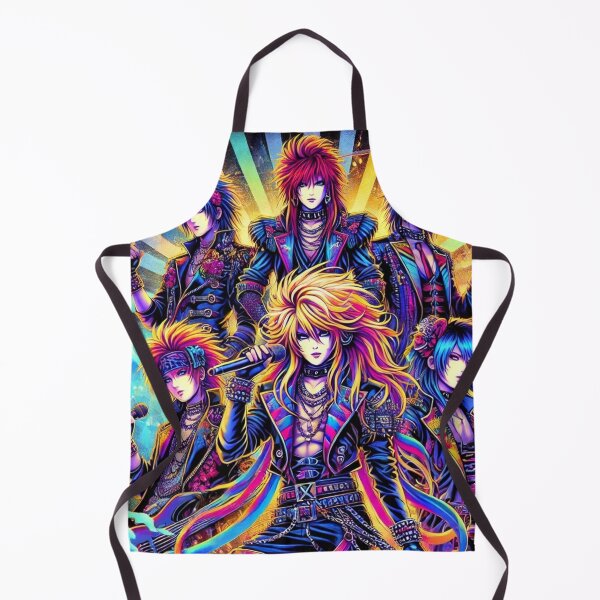Item preview, Vintage 90s Rock T-Shirt Design – Visual Kei Style Model 4 designed and sold by NeonBot_Shop.